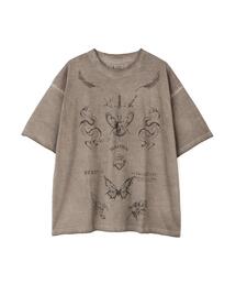 DankeSchon/ダンケシェーン/SPRAY BURN S/S TEE CROSS