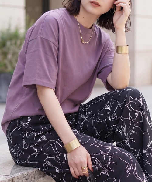 SELECT LEVERY(セレクトリベリー)の「ミニ裏毛プルオーバー(Tシャツ/カットソー・レディース・オフホワイト/ダークグレー/ミント/パープル・LARGE/MEDIUM)」の4枚目の写真