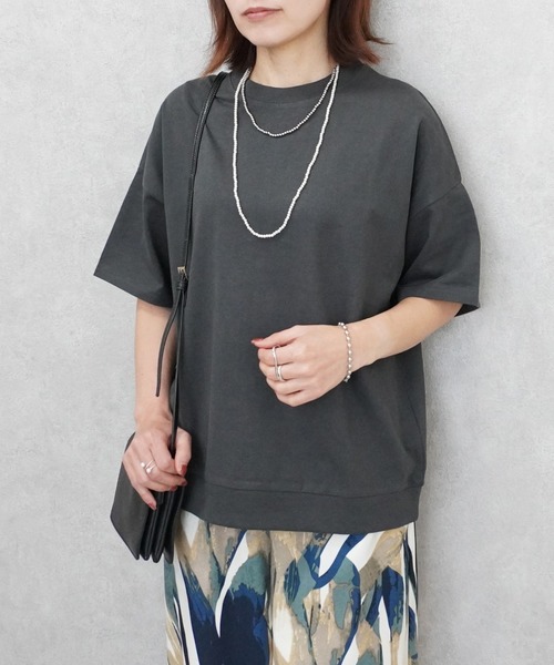 SELECT LEVERY(セレクトリベリー)の「ミニ裏毛プルオーバー(Tシャツ/カットソー・レディース・オフホワイト/ダークグレー/ミント/パープル・LARGE/MEDIUM)」の5枚目の写真