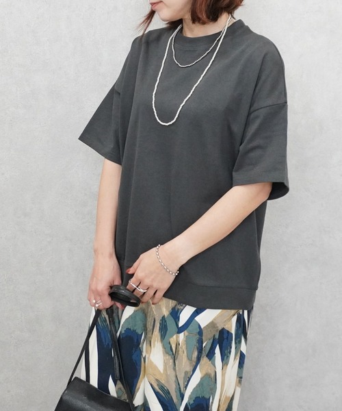 SELECT LEVERY(セレクトリベリー)の「ミニ裏毛プルオーバー(Tシャツ/カットソー・レディース・オフホワイト/ダークグレー/ミント/パープル・LARGE/MEDIUM)」の7枚目の写真