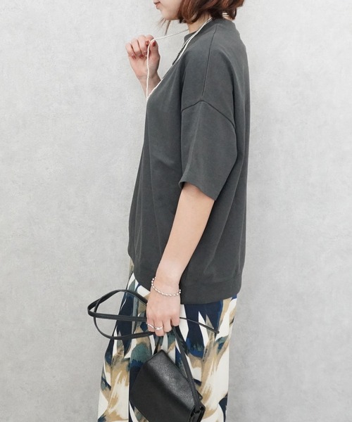 SELECT LEVERY(セレクトリベリー)の「ミニ裏毛プルオーバー(Tシャツ/カットソー・レディース・オフホワイト/ダークグレー/ミント/パープル・LARGE/MEDIUM)」の9枚目の写真