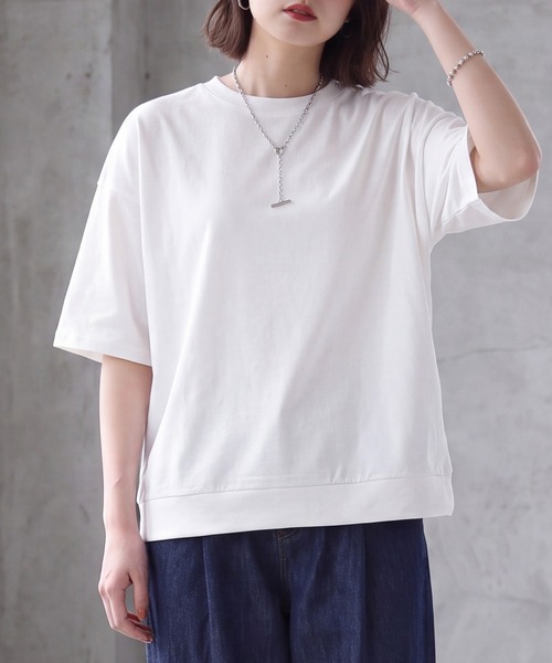 SELECT LEVERY(セレクトリベリー)の「ミニ裏毛プルオーバー(Tシャツ/カットソー・レディース・オフホワイト/ダークグレー/ミント/パープル・LARGE/MEDIUM)」の18枚目の写真
