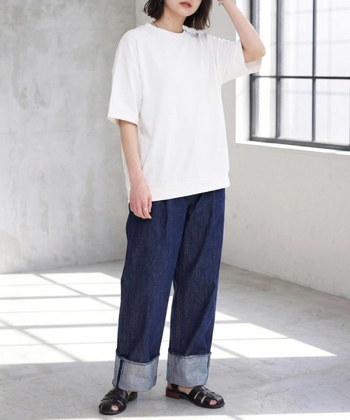 SELECT LEVERY(セレクトリベリー)の「ミニ裏毛プルオーバー(Tシャツ/カットソー・レディース・オフホワイト/ダークグレー/ミント/パープル・LARGE/MEDIUM)」の19枚目の写真