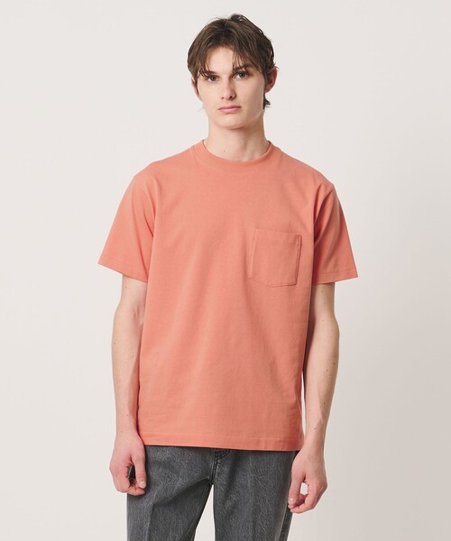 UNITED ARROWS(ユナイテッドアローズ)の「サンホーキンコットン テンジク ポケット Tシャツ(Tシャツ/カットソー・メンズ・オレンジ/ホワイト/ナチュラル/ケリーグリーン・L/S/M/XL)」の4枚目の写真