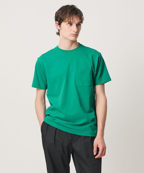 UNITED ARROWS(ユナイテッドアローズ)の「サンホーキンコットン テンジク ポケット Tシャツ(Tシャツ/カットソー・メンズ・オレンジ/ホワイト/ナチュラル/ケリーグリーン・L/S/M/XL)」の5枚目の写真