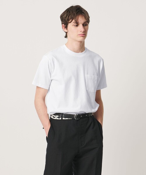 UNITED ARROWS(ユナイテッドアローズ)の「サンホーキンコットン テンジク ポケット Tシャツ(Tシャツ/カットソー・メンズ・オレンジ/ホワイト/ナチュラル/ケリーグリーン・L/S/M/XL)」の9枚目の写真