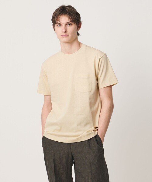UNITED ARROWS(ユナイテッドアローズ)の「サンホーキンコットン テンジク ポケット Tシャツ(Tシャツ/カットソー・メンズ・オレンジ/ホワイト/ナチュラル/ケリーグリーン・L/S/M/XL)」の14枚目の写真