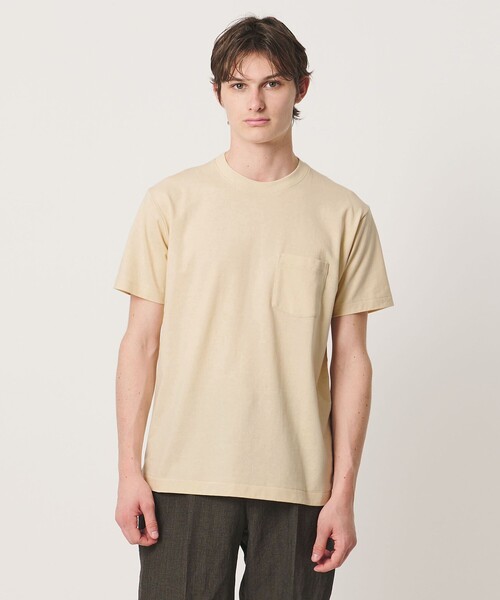 UNITED ARROWS(ユナイテッドアローズ)の「サンホーキンコットン テンジク ポケット Tシャツ(Tシャツ/カットソー・メンズ・オレンジ/ホワイト/ナチュラル/ケリーグリーン・L/S/M/XL)」の16枚目の写真