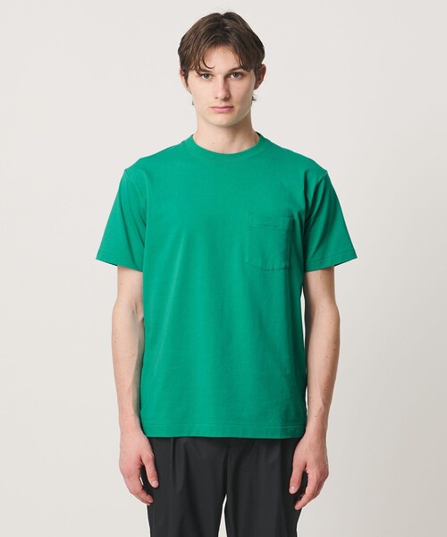 UNITED ARROWS(ユナイテッドアローズ)の「サンホーキンコットン テンジク ポケット Tシャツ(Tシャツ/カットソー・メンズ・オレンジ/ホワイト/ナチュラル/ケリーグリーン・L/S/M/XL)」の21枚目の写真