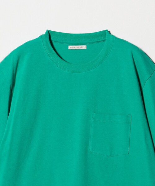 UNITED ARROWS(ユナイテッドアローズ)の「サンホーキンコットン テンジク ポケット Tシャツ(Tシャツ/カットソー・メンズ・オレンジ/ホワイト/ナチュラル/ケリーグリーン・L/S/M/XL)」の12枚目の写真