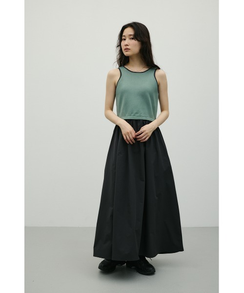 STYLEMIXER(スタイルミキサー)の「アメスリドッキングニットワンピース(ワンピース・レディース・グリーン/アイボリー/ブラック・SMALL/MEDIUM)」の3枚目の写真