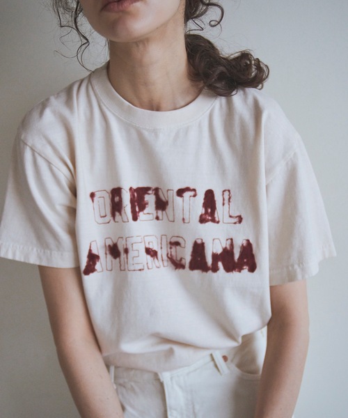 AUTHEN(オーセン)の「【AUTHEN】オーセン/ SS OA クラッシュ エンブロイダリー Tシャツ(Tシャツ/カットソー・メンズ・オフホワイト/レッド系その他/チャコールグレー・X-SMALL/LARGE/SMALL)」の5枚目の写真