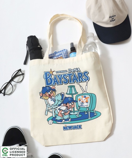 NEW JACK（ニュージャック）の「NEW JACK（ニュージャック）セ・リーグ球団プリント キャンバストートバッグ/プロ野球 イラスト ユニセックス（トートバッグ・メンズ・ホワイト系6/ホワイト系4/ホワイト系2/ホワイト系1/ホワイト系5/ホワイト系3・FREE）」の2枚目の写真