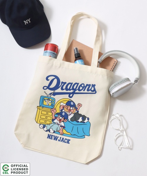 NEW JACK（ニュージャック）の「NEW JACK（ニュージャック）セ・リーグ球団プリント キャンバストートバッグ/プロ野球 イラスト ユニセックス（トートバッグ・メンズ・ホワイト系6/ホワイト系4/ホワイト系2/ホワイト系1/ホワイト系5/ホワイト系3・FREE）」の3枚目の写真