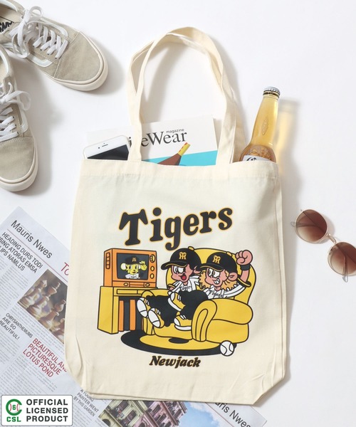 NEW JACK（ニュージャック）の「NEW JACK（ニュージャック）セ・リーグ球団プリント キャンバストートバッグ/プロ野球 イラスト ユニセックス（トートバッグ・メンズ・ホワイト系6/ホワイト系4/ホワイト系2/ホワイト系1/ホワイト系5/ホワイト系3・FREE）」の5枚目の写真