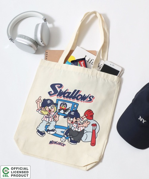 NEW JACK（ニュージャック）の「NEW JACK（ニュージャック）セ・リーグ球団プリント キャンバストートバッグ/プロ野球 イラスト ユニセックス（トートバッグ・メンズ・ホワイト系6/ホワイト系4/ホワイト系2/ホワイト系1/ホワイト系5/ホワイト系3・FREE）」の6枚目の写真