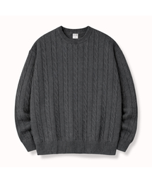 Hugo Round neck twisted cable knitwear 5 Color [BLBK_4011]
