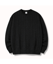 BASIC LABEL（ベーシックラベル）の「Hugo Round neck twisted cable knitwear 5 Color [BLBK_4011]（スウェット）」