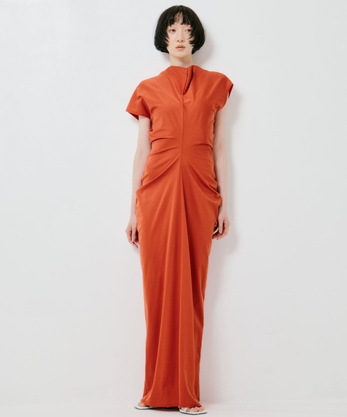 IHNN(イン)の「【IHNN/イン】《STUDIOUS別注》WHIFFLING DRESS/ウィフリングドレス(ドレス・レディース・ミント/オレンジ・38/36)」の3枚目の写真