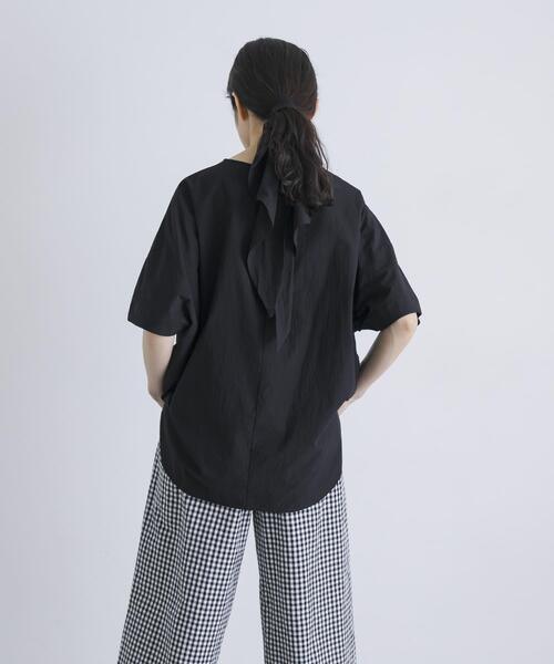 かぐれ(カグレ)の「スカーフプルオーバー(シャツ/ブラウス・レディース・ネイビー/ブラック・FREE)」の7枚目の写真