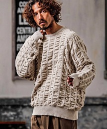mn3256-Flexiguard Chenille Knit Curved Neck Pullover クルーネックプルオーバーニット(A71126cmb)