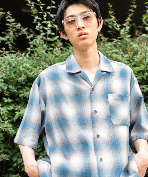 niko and...(ニコアンド)の「ドライタッチオンブレーシャツ(シャツ/ブラウス・メンズ・ブルー/ブラック/グリーン・MEDIUM/LARGE)」の3枚目の写真