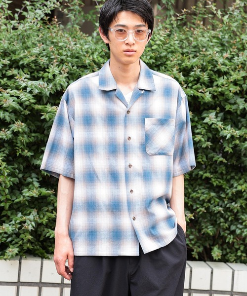 niko and...(ニコアンド)の「ドライタッチオンブレーシャツ(シャツ/ブラウス・メンズ・ブルー/ブラック/グリーン・MEDIUM/LARGE)」の7枚目の写真