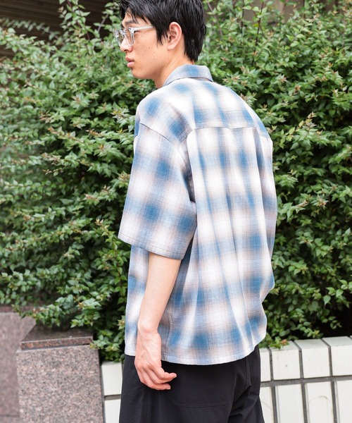 niko and...(ニコアンド)の「ドライタッチオンブレーシャツ(シャツ/ブラウス・メンズ・ブルー/ブラック/グリーン・MEDIUM/LARGE)」の8枚目の写真