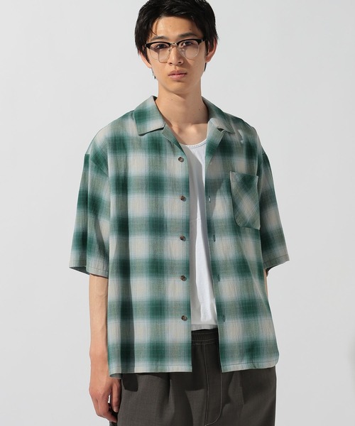 niko and...(ニコアンド)の「ドライタッチオンブレーシャツ(シャツ/ブラウス・メンズ・ブルー/ブラック/グリーン・MEDIUM/LARGE)」の14枚目の写真
