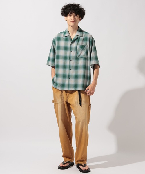 niko and...(ニコアンド)の「ドライタッチオンブレーシャツ(シャツ/ブラウス・メンズ・ブルー/ブラック/グリーン・MEDIUM/LARGE)」の15枚目の写真