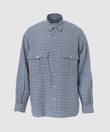 PORTER CLASSIC（ポータークラシック）の「ROLL UP LINEN GINGHAM CHECK SHIRT（シャツ/ブラウス）」