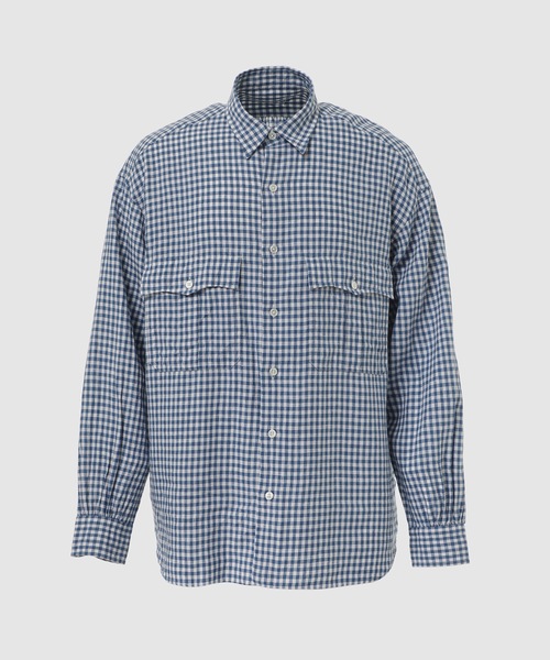 ROLL UP LINEN GINGHAM CHECK SHIRT（シャツ/ブラウス）｜PORTER