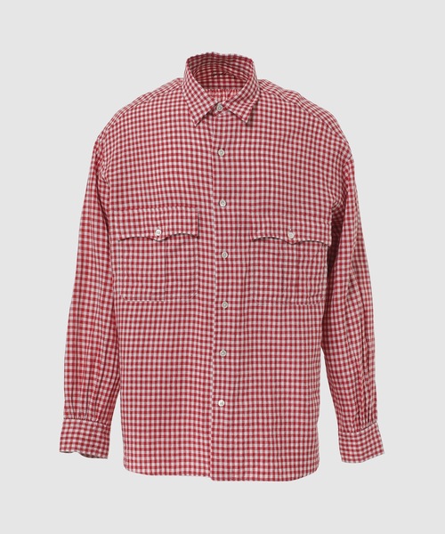 ROLL UP LINEN GINGHAM CHECK SHIRT（シャツ/ブラウス）｜PORTER