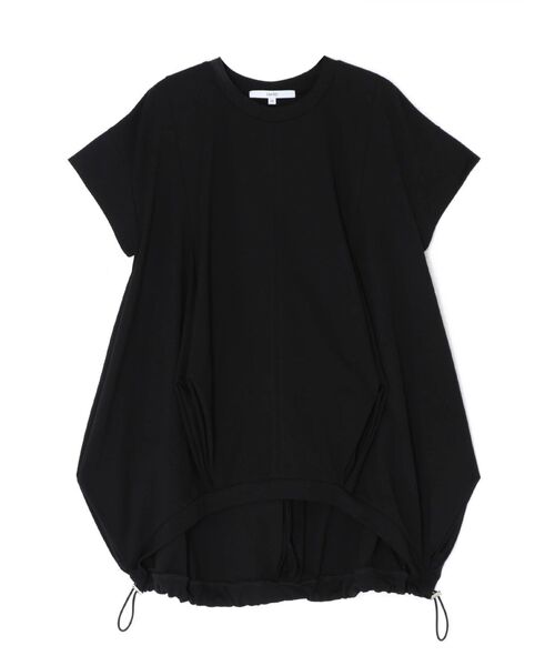UN3D.(アンスリード)の「W TUCK COCOON TOP / ダブルタックコクーントップ(Tシャツ/カットソー・レディース・ホワイト/ブラック・38/36)」の2枚目の写真