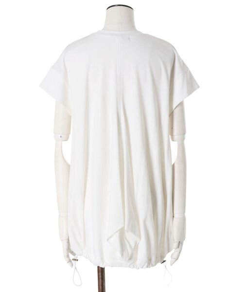 UN3D.(アンスリード)の「W TUCK COCOON TOP / ダブルタックコクーントップ(Tシャツ/カットソー・レディース・ホワイト/ブラック・38/36)」の6枚目の写真