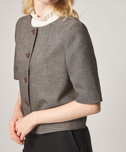 Steven Alan(スティーブンアラン)の「<Steven Alan>ショートスリーブ ジャケット(シャツ/ブラウス・レディース・モカ/ブラック・S/M)」の7枚目の写真