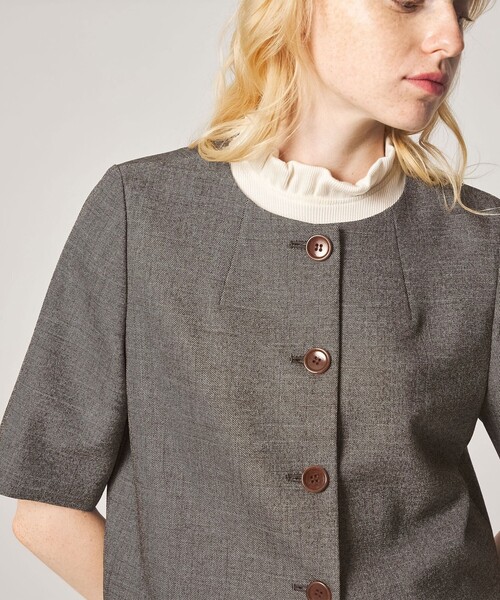 Steven Alan(スティーブンアラン)の「<Steven Alan>ショートスリーブ ジャケット(シャツ/ブラウス・レディース・モカ/ブラック・S/M)」の8枚目の写真