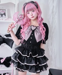 Magia Charm（マギアチャーム）の「リボンパフハーフスリーブカットソー（Tシャツ/カットソー）」