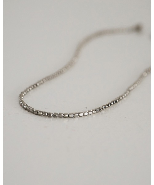 anuke（アンヌーク）の「Cube Beads Necklace（ネックレス・レディース・シルバー・FREE）」の4枚目の写真