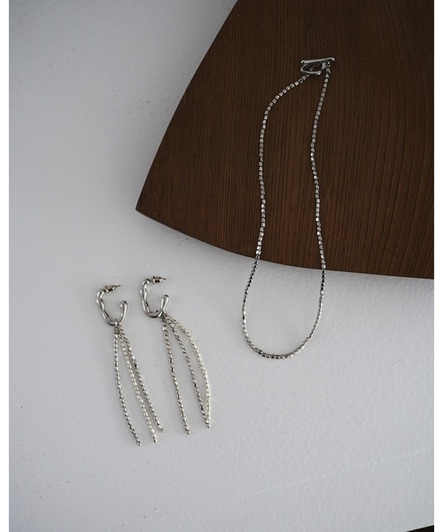 anuke（アンヌーク）の「Cube Beads Necklace（ネックレス・レディース・シルバー・FREE）」の6枚目の写真