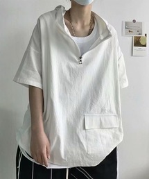 Half Zip Hood Tee ハーフジップフードTシャツ