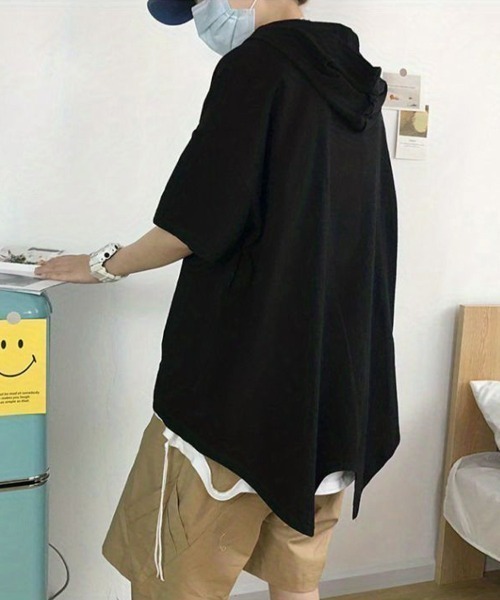 KELVIN(ケルヴァン)の「Half Zip Hood Tee ハーフジップフードTシャツ(Tシャツ/カットソー・メンズ・ホワイト/ブラック・MEDIUM/LARGE)」の7枚目の写真