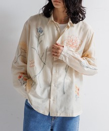 DRIP STUDIO（ドリップスタジオ）の「コットンシルクボタニカル刺繍シャツ（シャツ/ブラウス）」