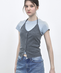 HALTER WOOL KNIT - GRAY