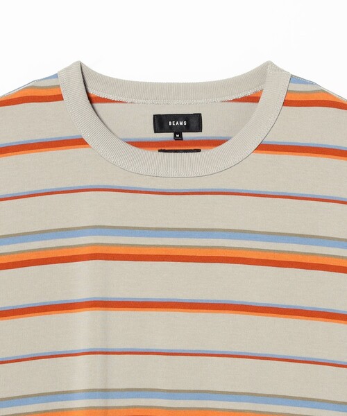 BEAMS(ビームス)の「ルーズ ボーダー ロングスリーブ Tシャツ(Tシャツ/カットソー・メンズ・オリーブ/グレー/ブラック・M/XL/S/L)」の5枚目の写真