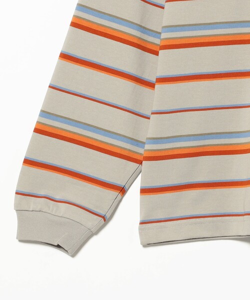 BEAMS(ビームス)の「ルーズ ボーダー ロングスリーブ Tシャツ(Tシャツ/カットソー・メンズ・オリーブ/グレー/ブラック・M/XL/S/L)」の6枚目の写真