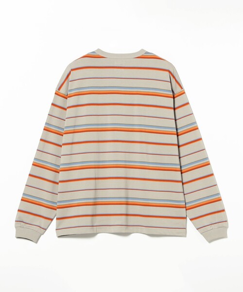 BEAMS(ビームス)の「ルーズ ボーダー ロングスリーブ Tシャツ(Tシャツ/カットソー・メンズ・オリーブ/グレー/ブラック・M/XL/S/L)」の7枚目の写真