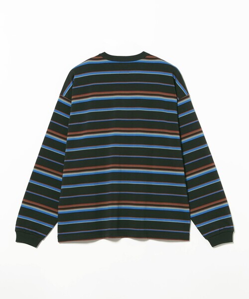 BEAMS(ビームス)の「ルーズ ボーダー ロングスリーブ Tシャツ(Tシャツ/カットソー・メンズ・オリーブ/グレー/ブラック・M/XL/S/L)」の11枚目の写真