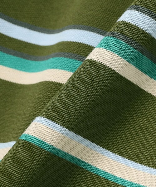 BEAMS(ビームス)の「ルーズ ボーダー ロングスリーブ Tシャツ(Tシャツ/カットソー・メンズ・オリーブ/グレー/ブラック・M/XL/S/L)」の15枚目の写真