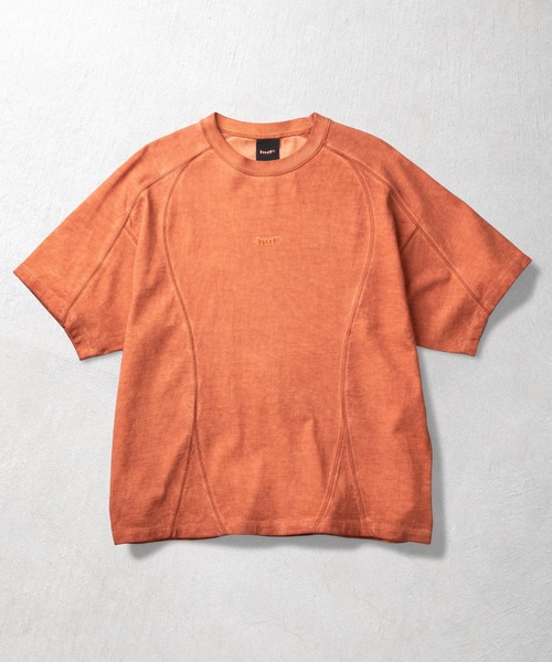 HUF(ハフ)の「WASHED PANELED CREW(Tシャツ/カットソー・メンズ・ライトブルー/チャコールグレー/ブラウン系その他・XL/L/M/S)」の3枚目の写真